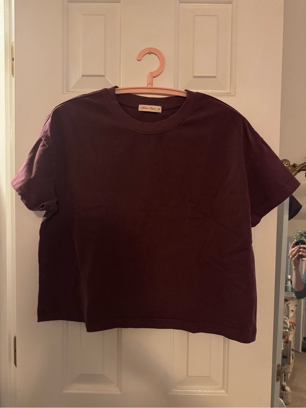 Marine Layer Women’s Cloud 9 jersey Crew Tee Fig Medium